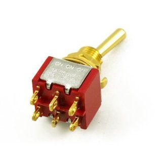 WD 3 Way Mini Switch On/On/On DPDT   Gold: Musical Instruments