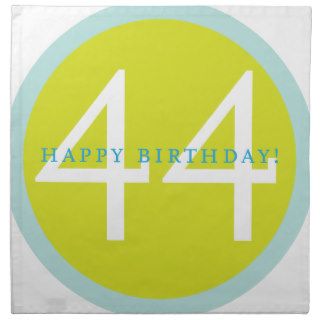 Happy Birthday, 44! Printed Napkins