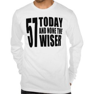 Funny 57th Birthdays  57 Today and None the Wiser Tshirt