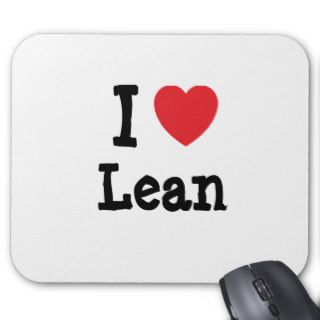 I love Lean heart T Shirt Mouse Pad