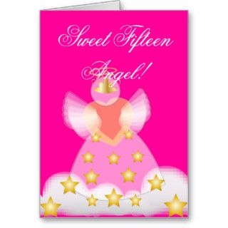 Sweet Fifteen Angel! Customize Greeting Card
