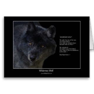 WILDERNESS WOLF Wildlife Art & Poem Note Card