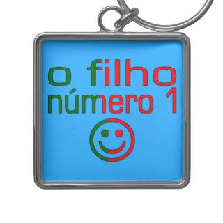 O Filho Número 1   Number 1 Son in Portuguese Keychains