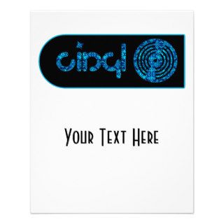 Retro Vinyl Logo   Black & Blue Custom Flyer