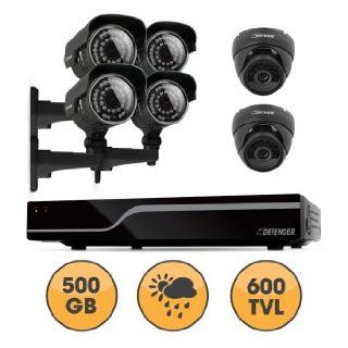 Defender SENTINEL 8CH 500GB Smart Security DVR with 6 Ultra Hi Res Night Vision Indoor/Outdoor Cameras with smartphone compatibility : Surveillance Dvr Kits : Camera & Photo