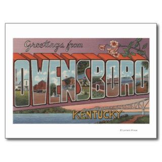 Owensboro, Kentucky   Large Letter Scenes Postcards