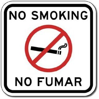 Bilingual No Smoking No Fumar Sign   12x12: Home Improvement
