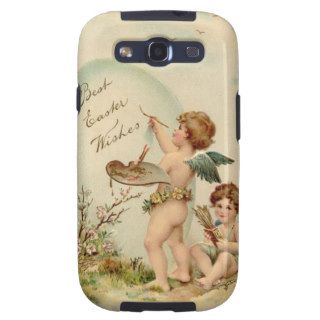 A vintage Easter postcard of two cherubs Samsung Galaxy S3 Cases
