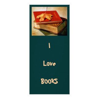 Bookmark: Old Books, Maple Leaf, Painting Rack Cards