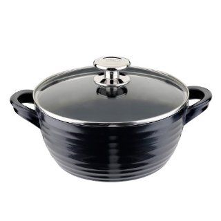 Portmeirion Sophie Conran Cookware Black Medium Casserole with Glass Lid: Kitchen & Dining