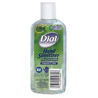 Dial 1715571 Fragrance Free Antibacterial Instant Hand Sanitizer Gel with Moisturizer and Flip Top Cap, 4oz Bottle (Pack of 24): Industrial & Scientific
