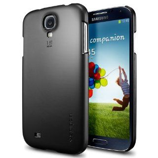 Galaxy S4 Case, Spigen [Non Slip] Samsung Galaxy S4 Case Slim ***NEW*** [Ultra Fit] [Smooth Black] Rubbery Feel Non Slip Grip Matte Hard Case for Galaxy S IV Galaxy SIV i9500   ECO Friendly Packaging   Smooth Black (SGP10195) Cell Phones & Accessorie
