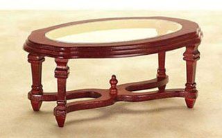 Dollhouse 1:12 Oval Coffee Table: Toys & Games