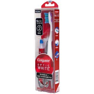 Colgate Optic White Toothbrush Plus Whitening Pen, Compact Head Medium: Health & Personal Care