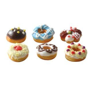 Dollhouse Miniature Six Fancy Donuts and Pastries: Toys & Games