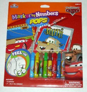 Disney Cars Markers by Numbers Pops 3 D Coloring Set: Toys & Games