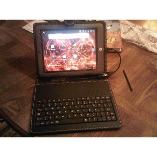 Synthetic Leather Case with Standard USB 2.0 Keyboard and Kick Stand for 8" Android 2.2 Tablet: Computers & Accessories