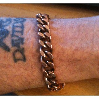 Apex Copper Bracelet, Wide Link Size (3/8"): Health & Personal Care