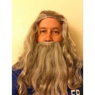 elope Gandalf Beard and Wig, Gray, One Size: Costume Accessories Costume Wigs: Clothing