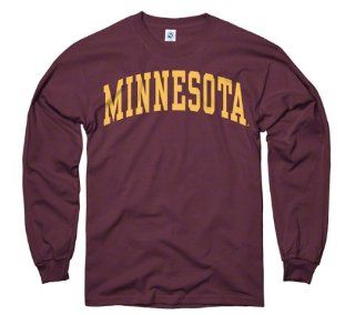 Minnesota Golden Gophers Maroon Arch Long Sleeve T Shirt  Sports Fan T Shirts  Sports & Outdoors