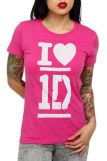 One Direction Pink Heart Girls T Shirt: Music Fan T Shirts: Clothing