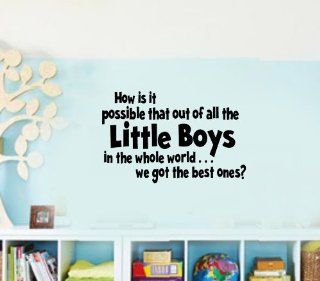 How is it possible that out of all the little boys in the whole world we got the BEST ONES Vinyl Wall Lettering Decal Kids Room   Wall Decor Stickers  