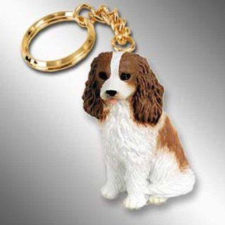 Cavalier King Charles Spaniel, Brown/White Tiny Ones Dog Keychains (2 1/2 in): Pet Supplies