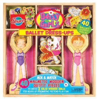T.S. Shure Daisy Girls Ballet Magnetic Wooden Dress Up Dolls, Multi Colored: Toys & Games