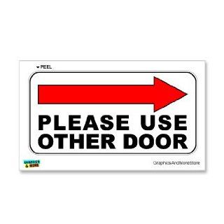 Please Use Other Door Right Arrow   Business Store Door Sign   Window Wall Sticker: Automotive