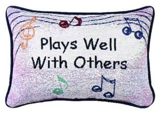 Music Treasures Co. Plays Well With Others Pillow   Throw Pillows