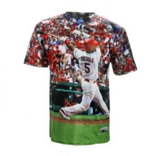 MLB Men's St. Louis Cardinals Albert Pujols Sublimated High Definition Photo Tee Shirt (Cardinals, Medium)  Sports Fan T Shirts  Sports & Outdoors