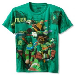 Teenage Mutant Ninja Turtles Boys 8 20 Wing Print Tee, Green, Large: Clothing