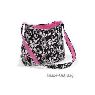 Thirty One Inside Out Bag Black Floral Brushstrokes & Pink Cross Pop: Everything Else