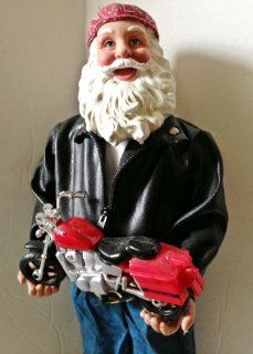 Enesco Dept 56 Possible Dreams Clothtique Santa Motorcycle Biker Figurine   Holiday Figurines
