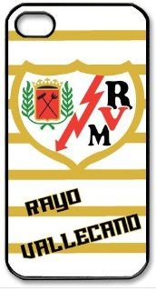 Rayo Vallecano Logo FC HD image case cover for iphone 4/4S black A Nice Present: Cell Phones & Accessories