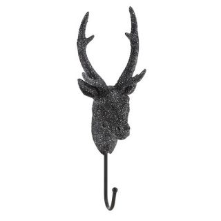Star by Julien Macdonald Designer black stag head wall hook