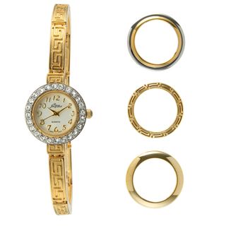 Pierre Jacquard Goldtone 4 piece Interchangeable Bezel Watch Women's More Brands Watches