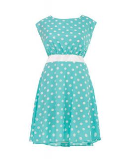 Lovedrobe Mint Green Polka Dot Dress