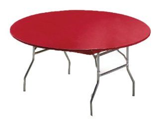 Creative Converting Round Stay Put Plastic Table Cover, 60 Inch, Regal Red: Kitchen & Dining