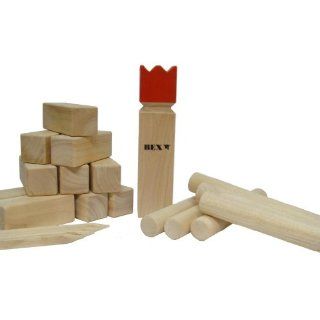 Kubb Game Original Red King : Lawn Game Equipment : Sports & Outdoors