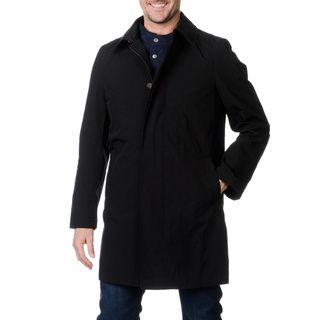 Nautica Men's Black Hooded Raincoat with Vest Nautica Coats
