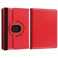 Red Swivel Case/ LCD Protector/ Travel Charger for  Kindle Fire BasAcc Tablet PC Accessories