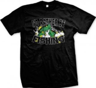 I'd Rather Be FISHING Men's T shirt: Clothing