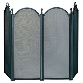 Uniflame 4 Fold Large Diameter Black Screen with Woven Mesh   S 3650