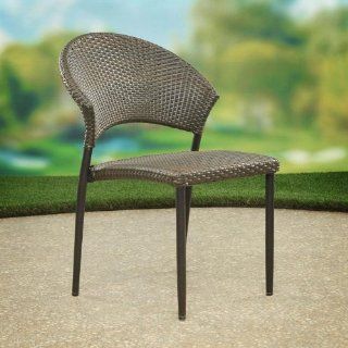 Flint Hills Living Quinter All Weather Wicker Stackable Dining Chairs : Patio Dining Chairs : Patio, Lawn & Garden