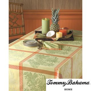 Tommy Bahama Cotton Pineapple Jacquard Tablecloth Tommy Bahama Table Linens
