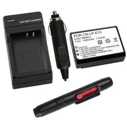 Battery/ LCD Cleaner/ Chargers for Canon EOS 1100D/ Rebel T3/ LP E10 Eforcity Camera Batteries & Chargers