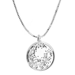 Sterling Silver "Perhaps They Are Not Stars In The Sky But Rather Openings Where Our Loved Ones Shine Down To Let Us Know They Are Happy" Reversible Pendant Necklace, 18": Jewelry