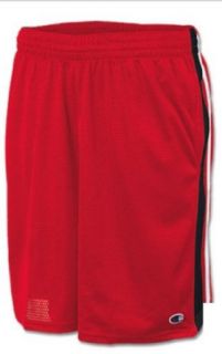 Champion Authentic Retro Men's Mesh Shorts 85651, S, Crimson/Black/White: Clothing