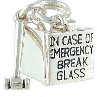 Emergency Pill Box 925 Sterling Silver Traditional Charm Really Opens: Bracelet Pill Holder Stainless Steel: Jewelry